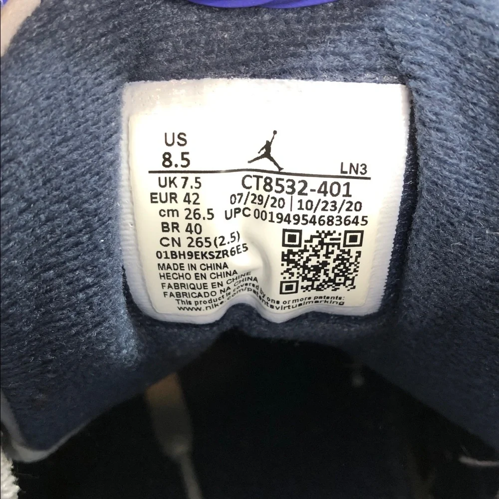 Air Jordan 3 Georgetown CT8532-401 Midnight Navy Men’s Sneakers - Size 8.5
